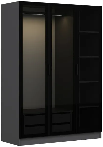 FUNZI LIVING antracit sort - 2271 Garderobe